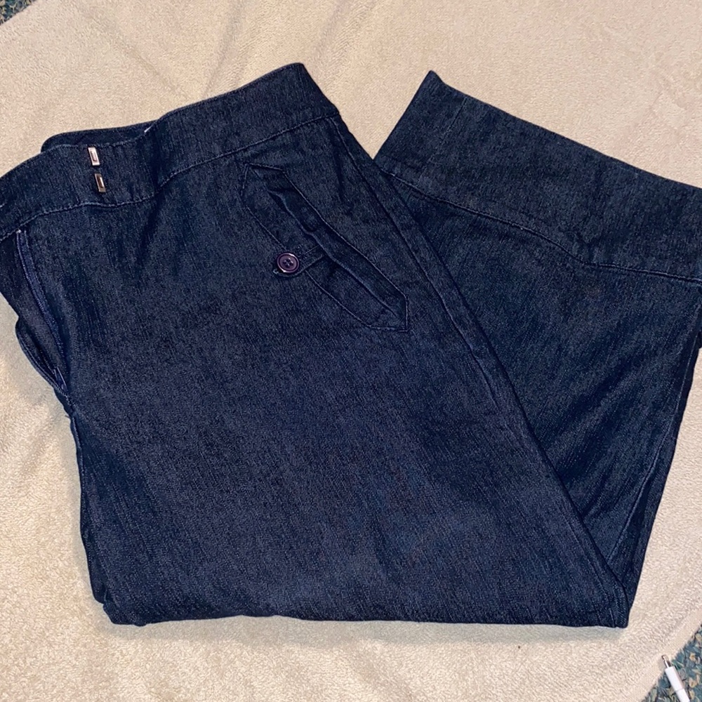 Blue Dress Capris